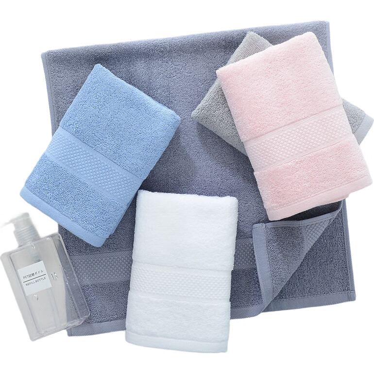Grace 7A Grade Antibacterial Towel, Pure Cotton Absorbent, Plain Soft Face Towel, Single Pack, Lotus Pink