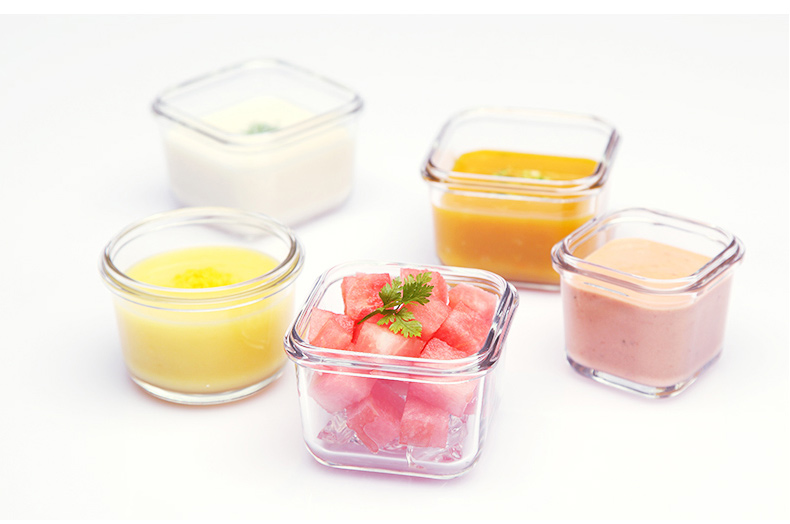 GLASSLOCK Imported Baby Food Storage Containers, Sealed Fresh-Keeping Divided Boxes, Freezing Storage Microwave-Safe Baby Food Bowls, 210ml*3 10