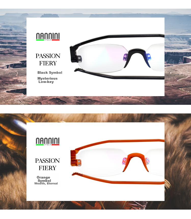 NANNINI Italian Imported Reading Glasses for Men And Women, High-Quality Anti-Blue Light High-Definition Foldable Ultra-Light Portable Genuine Presbyopic Glasses 13
