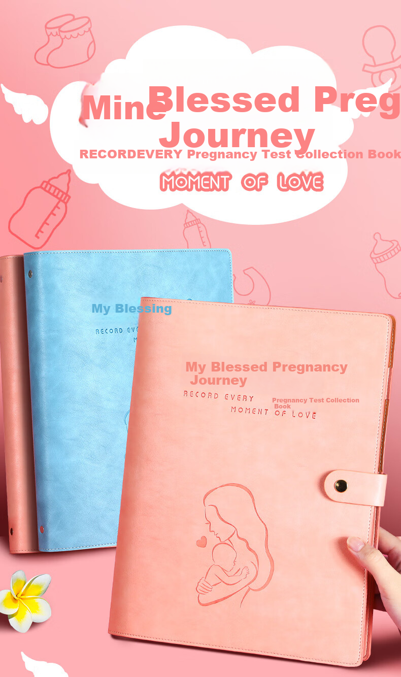 Faramon Pregnancy Check-Up Organizer Report Booklet, Portable Ultrasound Report Folder for Pregnant Women, Baby Pregnancy File Folder, A4-Pink (40 Sheets) 1