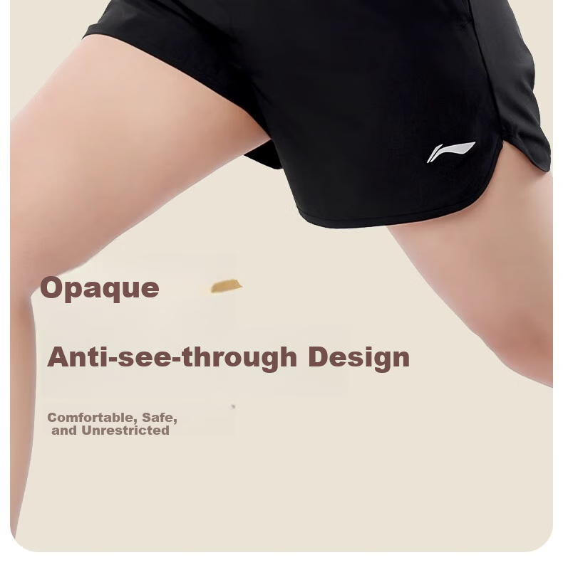 Li-Ning Women's Sports Shorts, Summer New Style, Running Ice Silk Quick-Dry Casual Beach Shorts, Yoga Loose Three-Quarter Length Pants, Size M 16