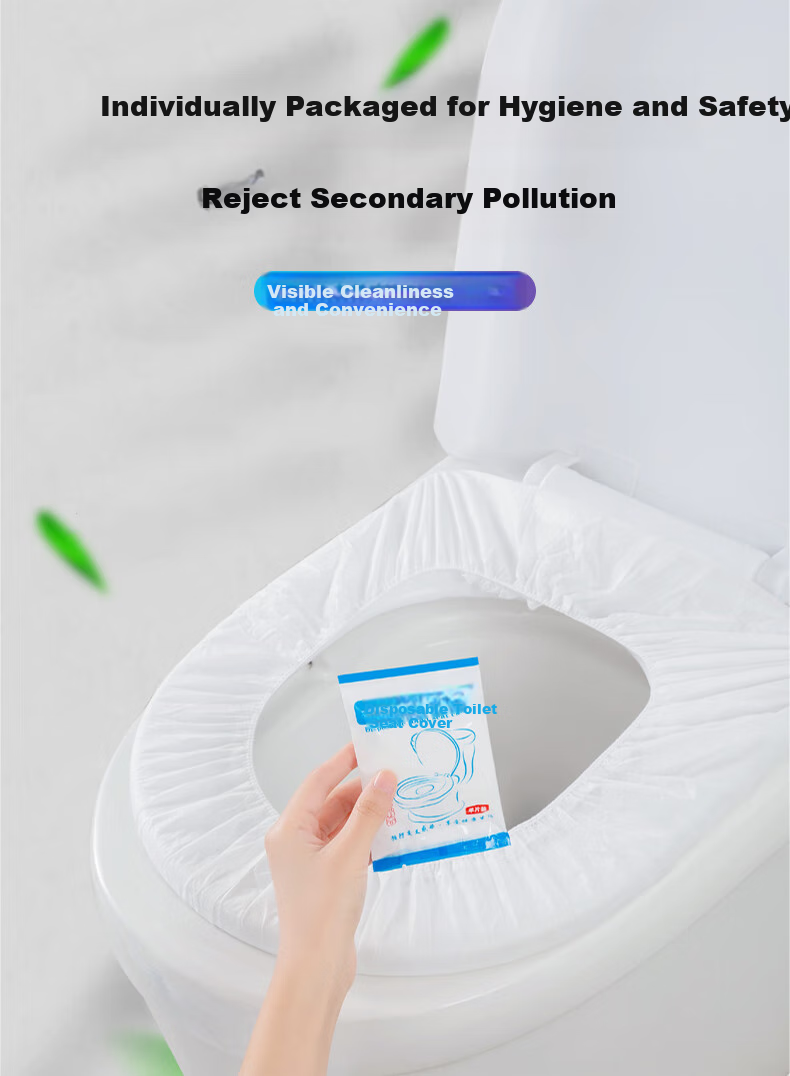 Xingfang Disposable Toilet Seat Covers, 10-Pack, Essential for Travel And Business Trips, Clean And Hygienic, Individually Wrapped, Portable, Water-Resistant And Dirt-Proof 5