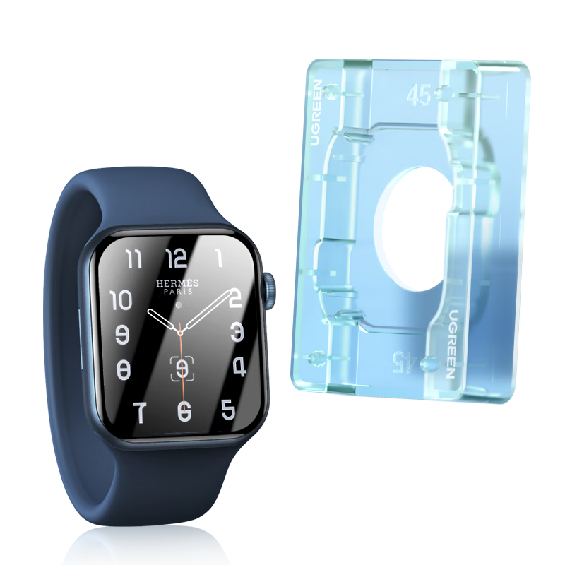 UGREEN Compatible with Apple Watch Screen Protector for SE2/S8/S9, Universal Fit for Apple IWatch 7/6/5/4, Full Coverage Hydrogel Soft Film, Not Tempered Glass