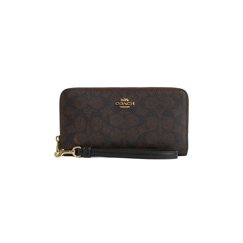COACH Women's Long Clutch Wallet Walnut Color CW778 - Brand Direct Supply Gift