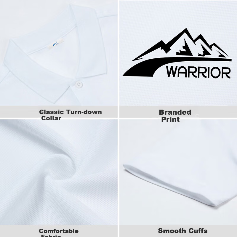 Huili Polo Shirt for Men, Summer Short-Sleeve Ice Silk Quick-Dry T-Shirt, Breathable Collared Casual Clothing for Me