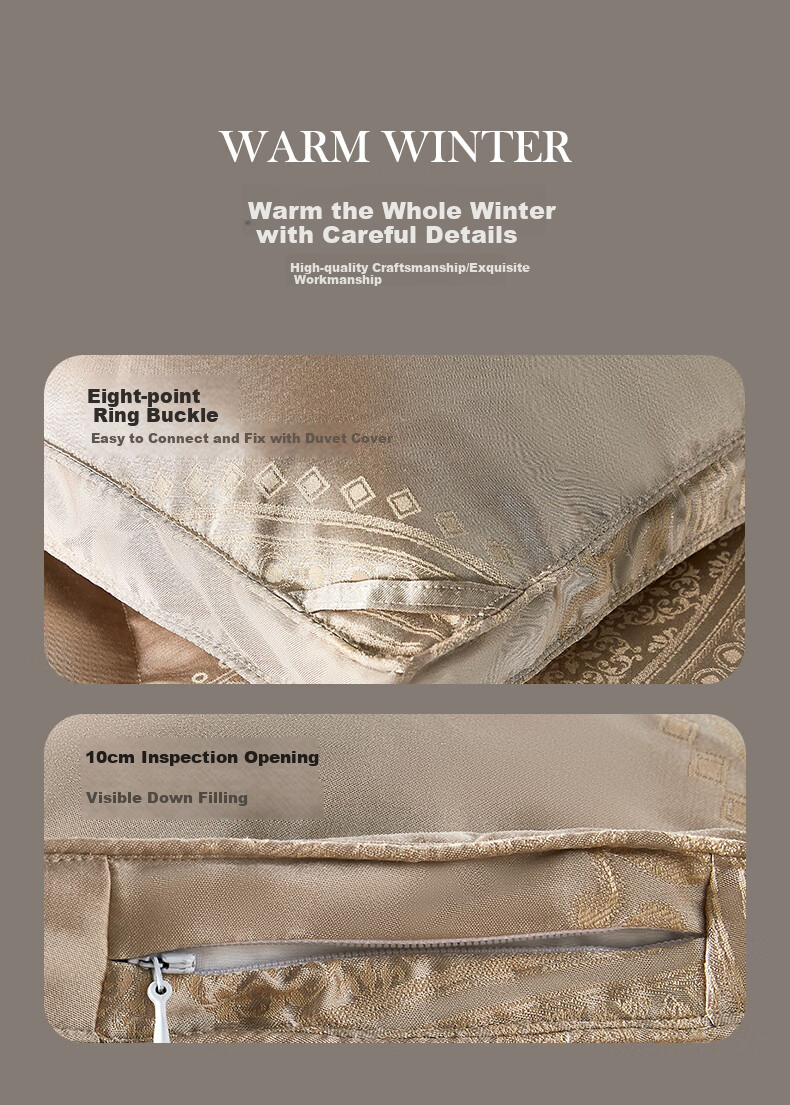 LUOLAI Home Textiles Duvet Insert, Polish Imported 95% White Goose Down Two-In Duvet Insert, 150*215cm 13