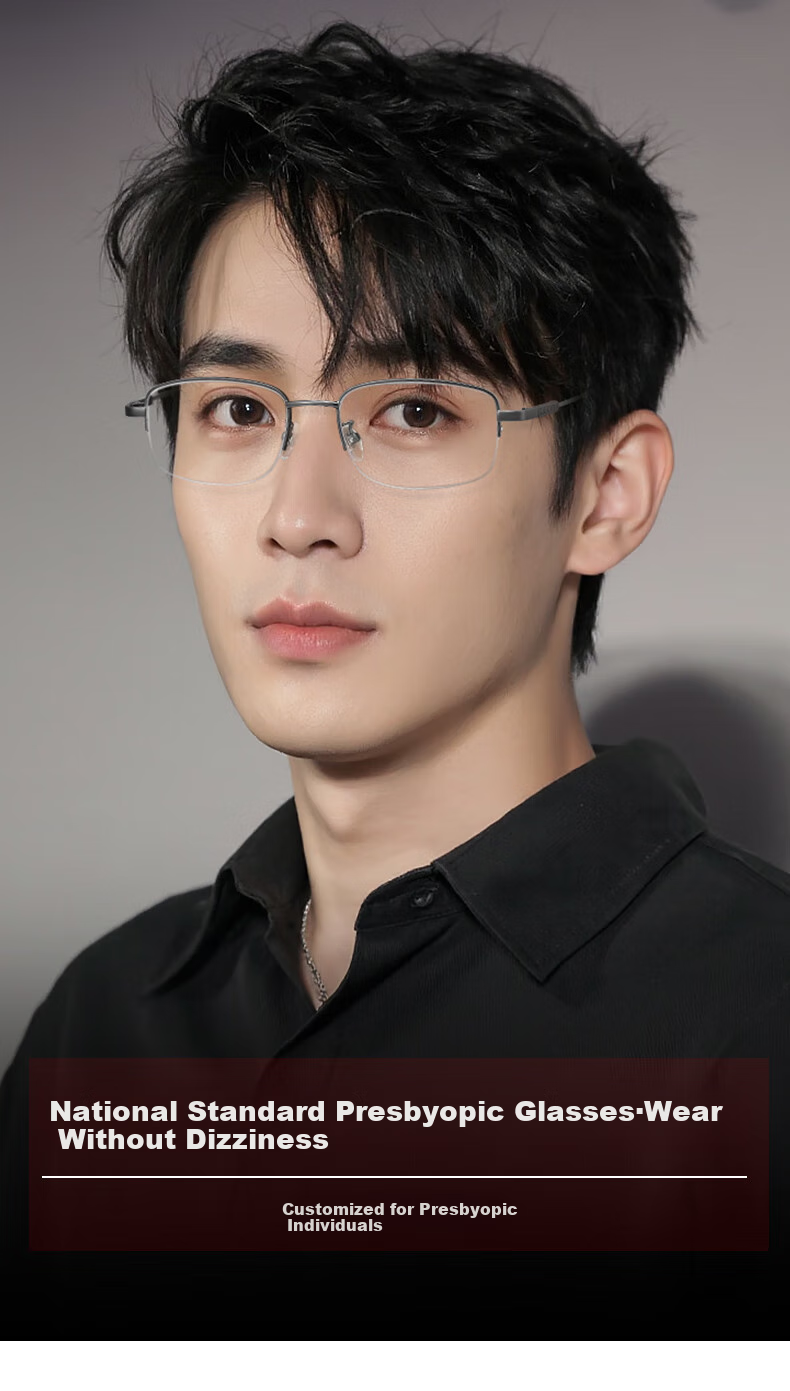 CAPONI Reading Glasses for Men, Automatic Zoom Genuine Bifocal Smart Glasses for Elderly to See Far And Near, Making Them Look Younger 1