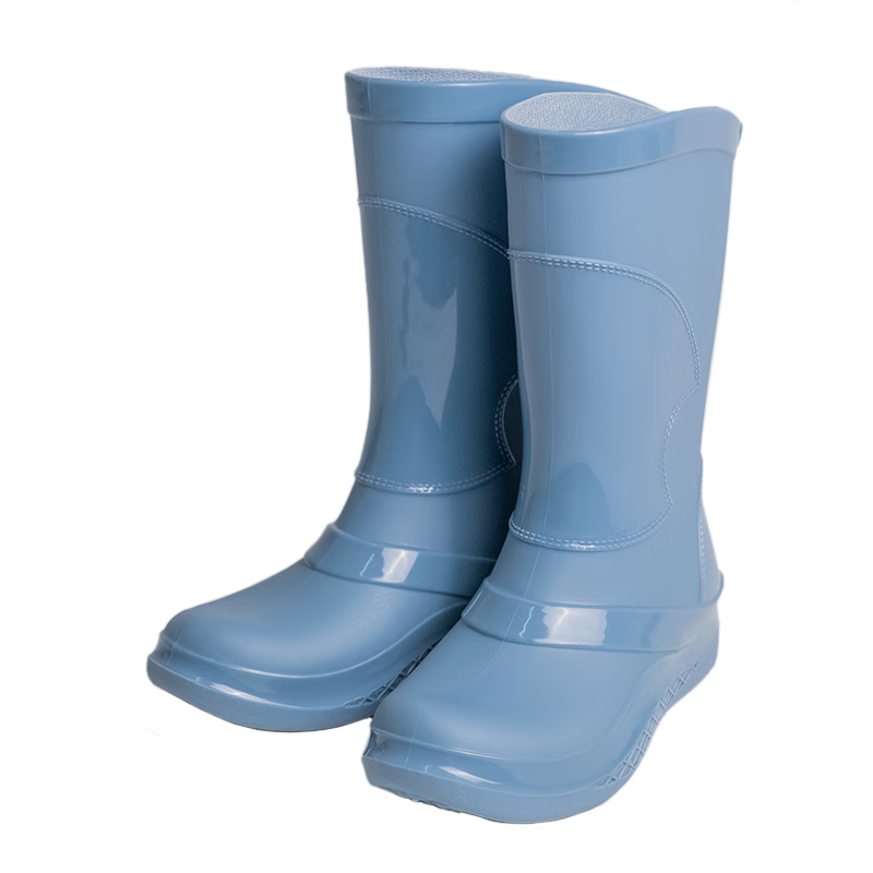 Pinzhide Women's Rain Boots Mid-Calf Non-Slip Waterproof Fashion Durable Soft Lightweight Rubber Work Shoes 102 Blue Mid-Calf [27cm] Size 37