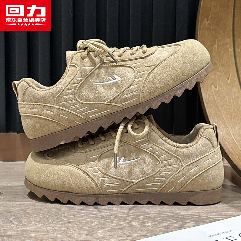 Warrior Official Women's Shoes 2026 Summer German Training Shoes Women's Versatile Sneakers Retro Casual Shoes Light Coffee Color Size 37