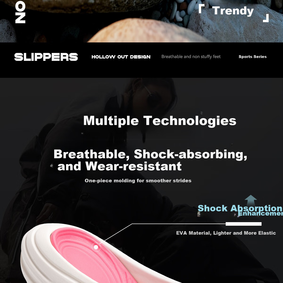 TZLDN Men's Sports Slippers 2025 Summer New Non-Slip Beach EVA Thick Sole Cushioned Outdoor Sandals for Men 4