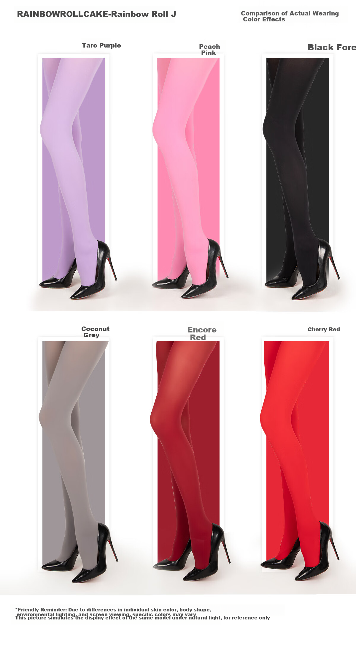 Limerence M [Rainbow Roll PRO] Autumn And Winter Thick Tights, Colored Silky Sexy Pantyhose, Anka Red, 1 Pair 10