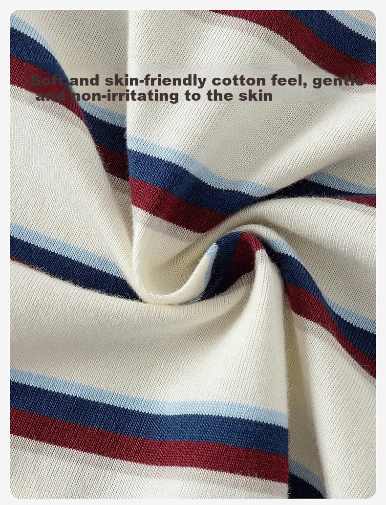 DAVE & BELLA Children's Long-Sleeve T-Shirt, Autumn Boys' Casual Cotton Top, Striped Undershirt 2