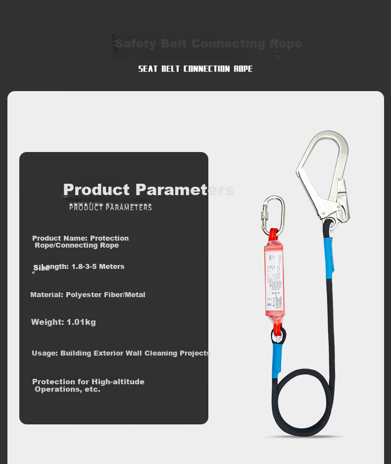 Geermu Five-Point Safety Harness, National Standard High-Altitude Safety Rope, Full-Body GD3698 Double Large Hook Buffer Pack, 1.8 Meters 11