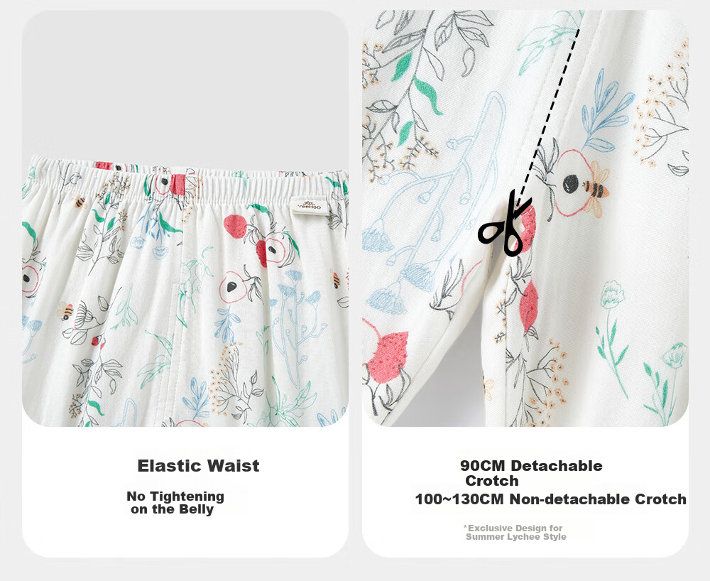 YEEHOO Children's Home Wear Set, Gauze Thin Summer Pajamas for Boys And Girls, Air Conditioning Clothing, New Style 13