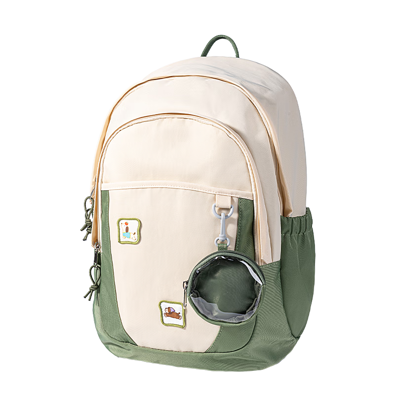 Deli Deli BB208 Yuanqi Series Student Backpack (Black) (Piece), Gree