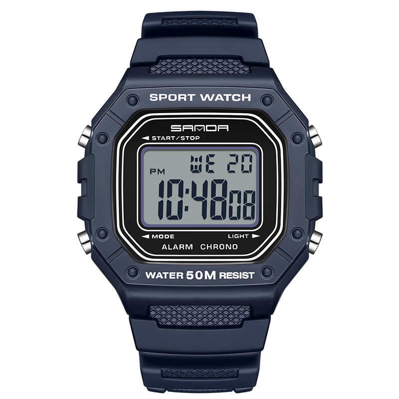 GEORGCOUNT 2025 New Small Square Digital Watch for Men, Military Training Watch, Outdoor Sports Watch for Middle And High School Students, Male Students