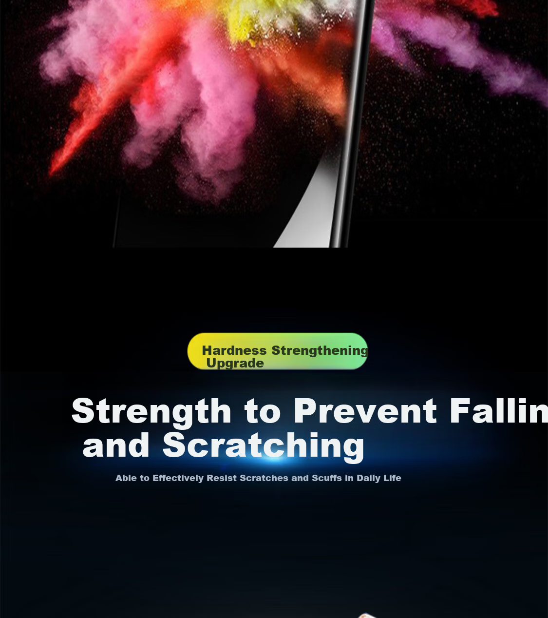 ESCASE Tempered Glass Screen Protector for Huawei Enjoy 80, Full Coverage Ultra-Thin HD Anti-Drop Shatterproof Anti-Fingerprint Protective Film for Enjoy 80 Smartphone 5