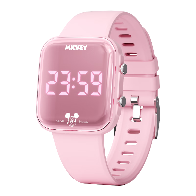 Disney Mickey Student Watch Youth Swimming Waterproof Sports Vibration Silent Alarm Electronic Watch for Middle and High School Boys
