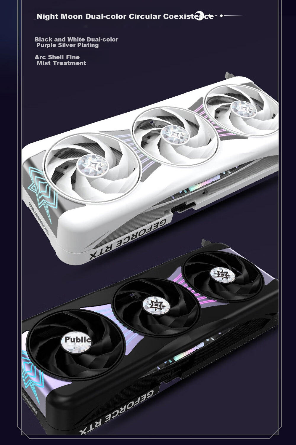 Yingchi GeForce RTX 5090 D Starry LUNA OC 32G GDDR7 DLSS 4 Gaming Design Editing AI Graphics Card 5