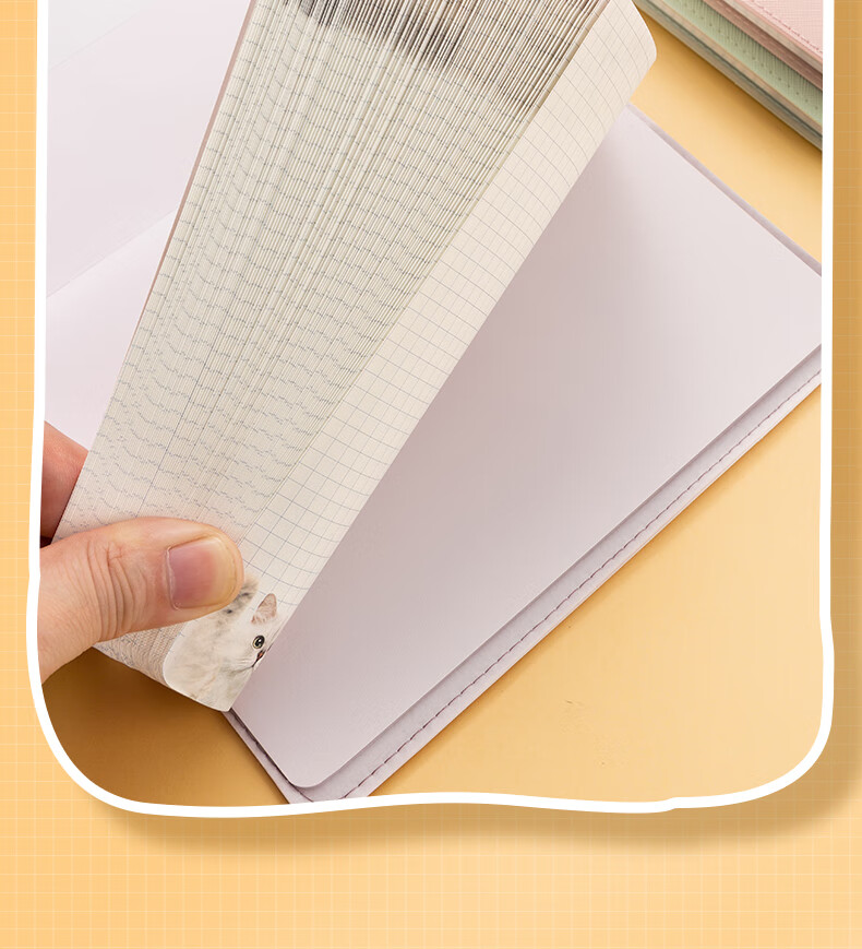 MASMARCU Morning Light Stationery, All Meow A5 Soft Cover Hardcover Notebook, Journal Book, Aesthetically Pleasing Diary, 96 Pages, Pink Style QJ001637, Essential for Exams 14