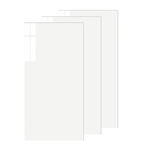 Modouyu Imitation Porcelain Tile Wall Sticker, 10 Pieces, Bright White, 30*60cm, Bathroom Kitchen Ceramic Tile Sticker, Oil-Resistant Wall Covering, Decorative Wallpaper