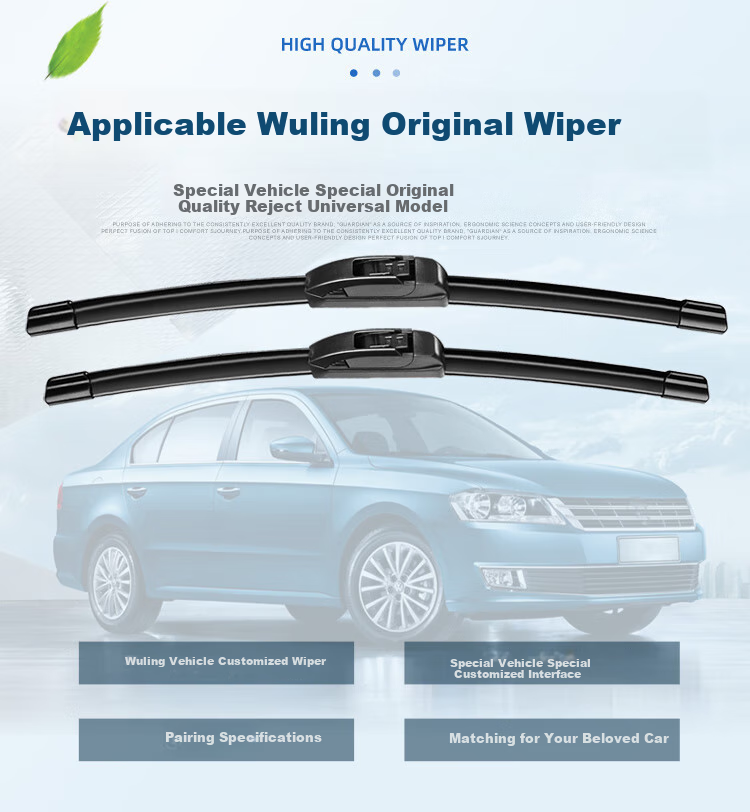 Aoye Windshield Wipers for Wuling Hongguang Plus (2019-2025 Models), Frameless Design, Original Size Front Wipers, 1 Pair, 23+18 Inches 4