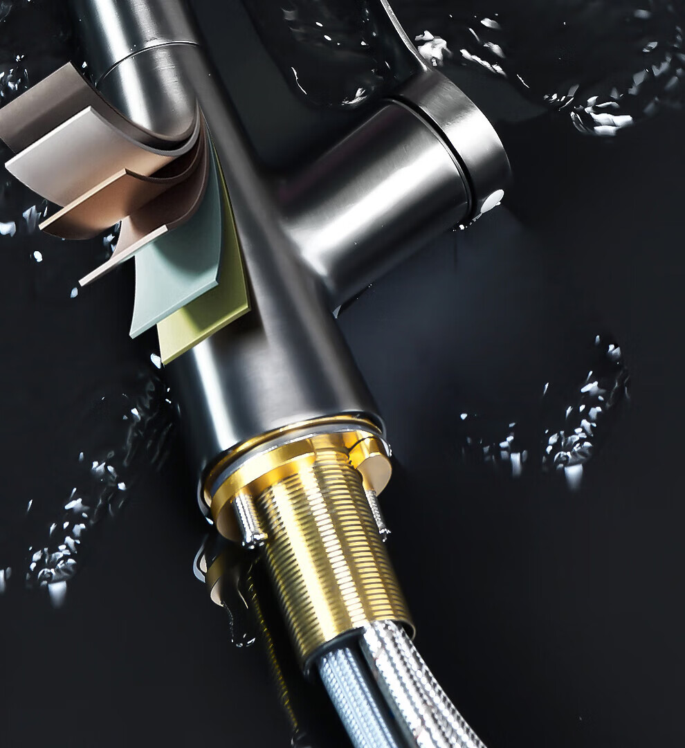 Xinfei Basin Faucet, Lift And Pull Type, Hot And Cold Dual Control, Bathroom White, Washbasin Tap 6