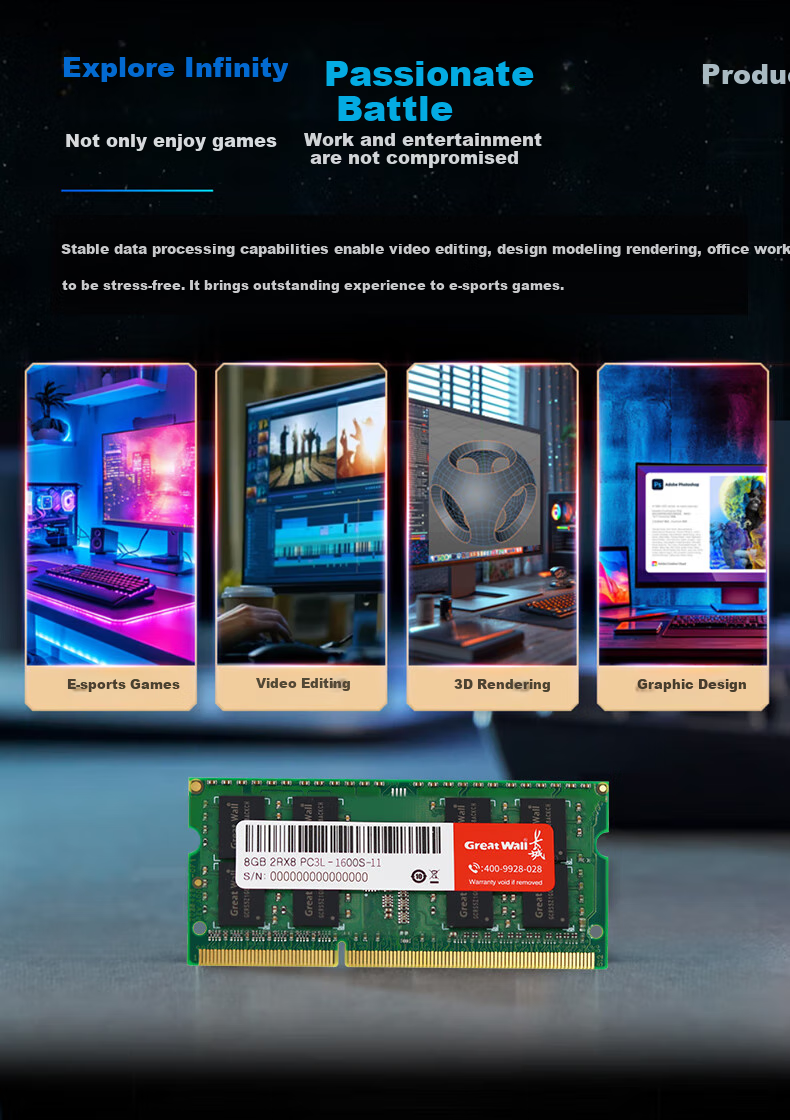 Great Wall 8GB DDR3L 1600MHz Laptop Memory Module 5