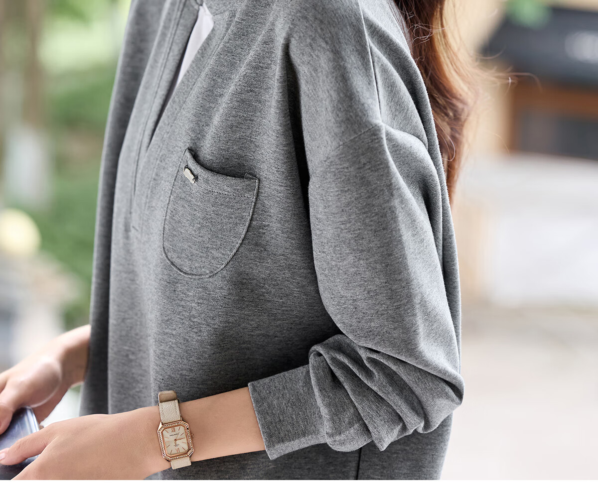 PinCai Women's Casual V-Neck Fake Two-Piece Loose Slim Layered Sweatshirt P53W050 35