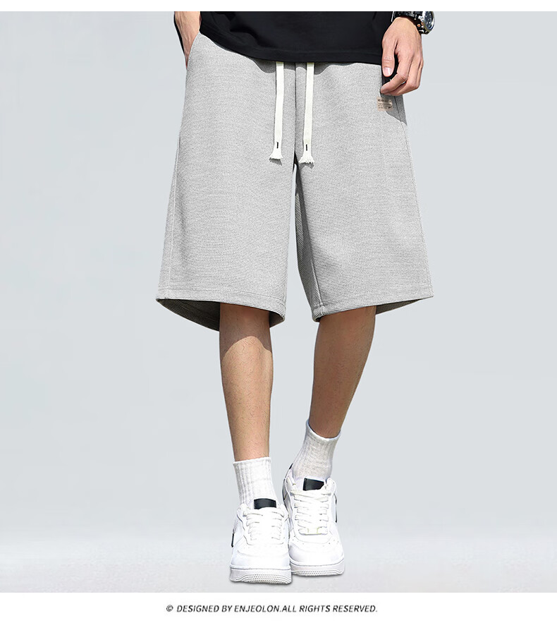 Huili Shorts, Summer Men's Breathable Five-Point Pants, Ice Silk Quick-Dry Sports Pants, Casual Straight-Leg Trousers, Men's Beach Shorts 7