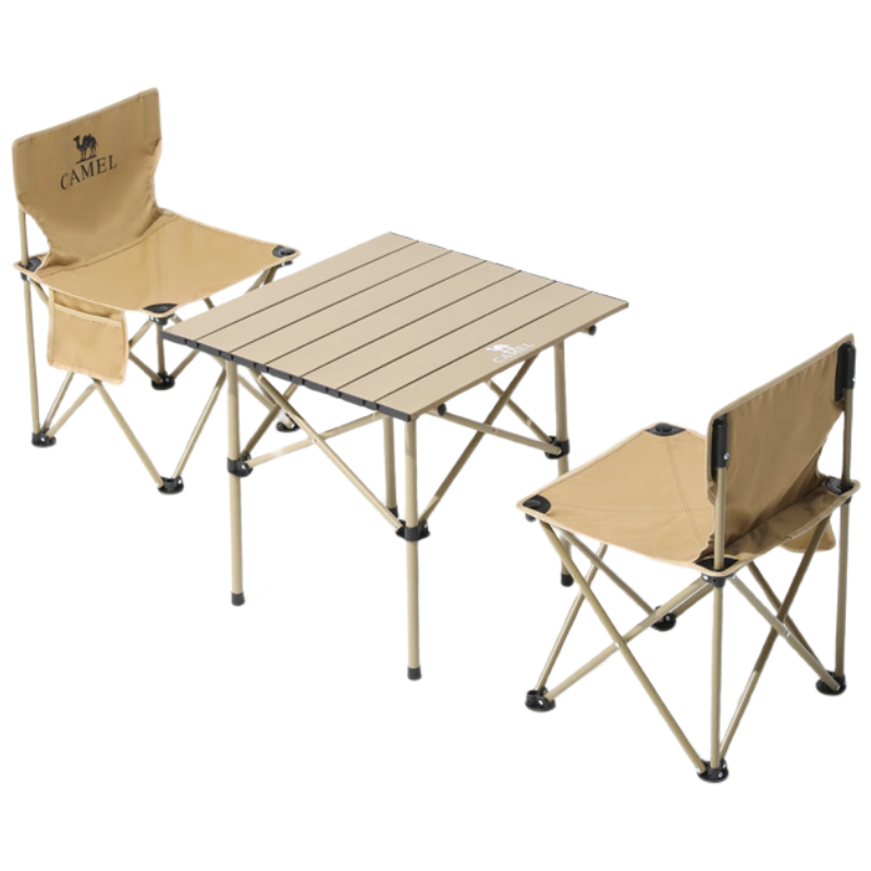 CAMEL Outdoor Folding Table and Chair Camping Equipment Set Egg Roll Table Picnic Camping Furniture 175BL03009