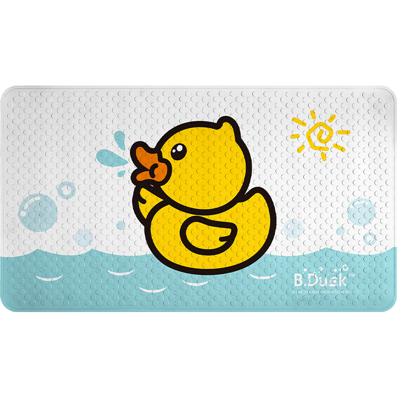 Da Jiang Little Yellow Duck Collaboration Printed Bathroom Non-Slip Mat Children's Shower Room Anti-Slip Bath Mat 60x90cm