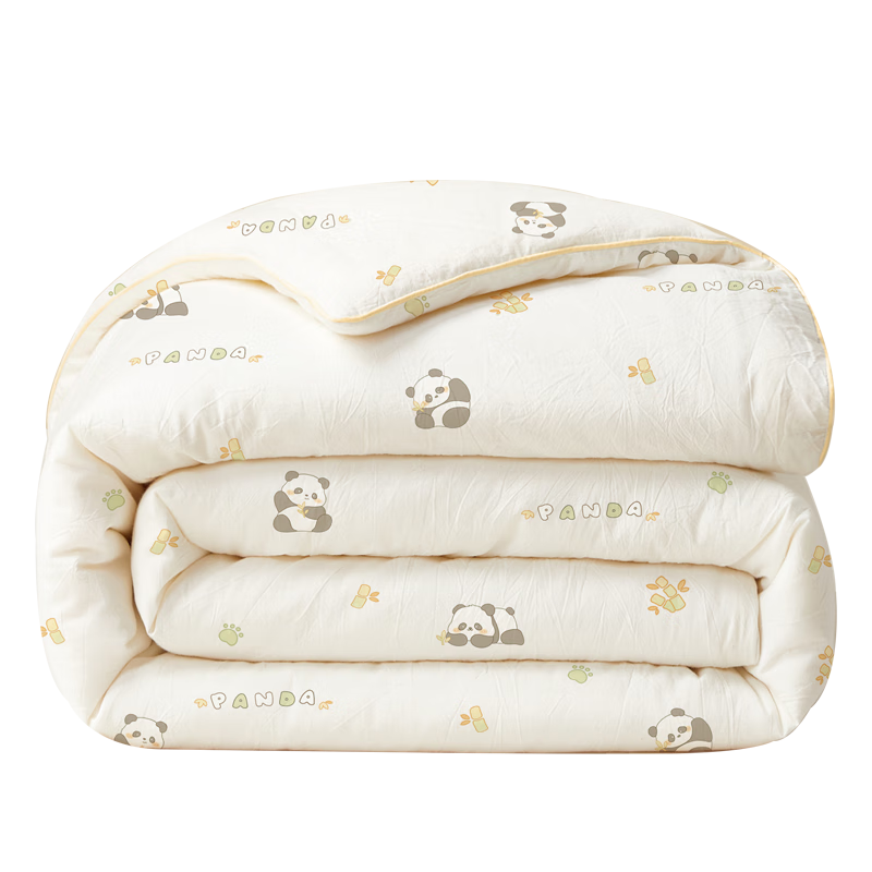 BEYONDHOME BABY Infant Class A 50% Soy Fiber Quilt Pure Cotton Spring and Autumn Quilt Kindergarten Blanket Panda Tuan Tuan 120*150cm