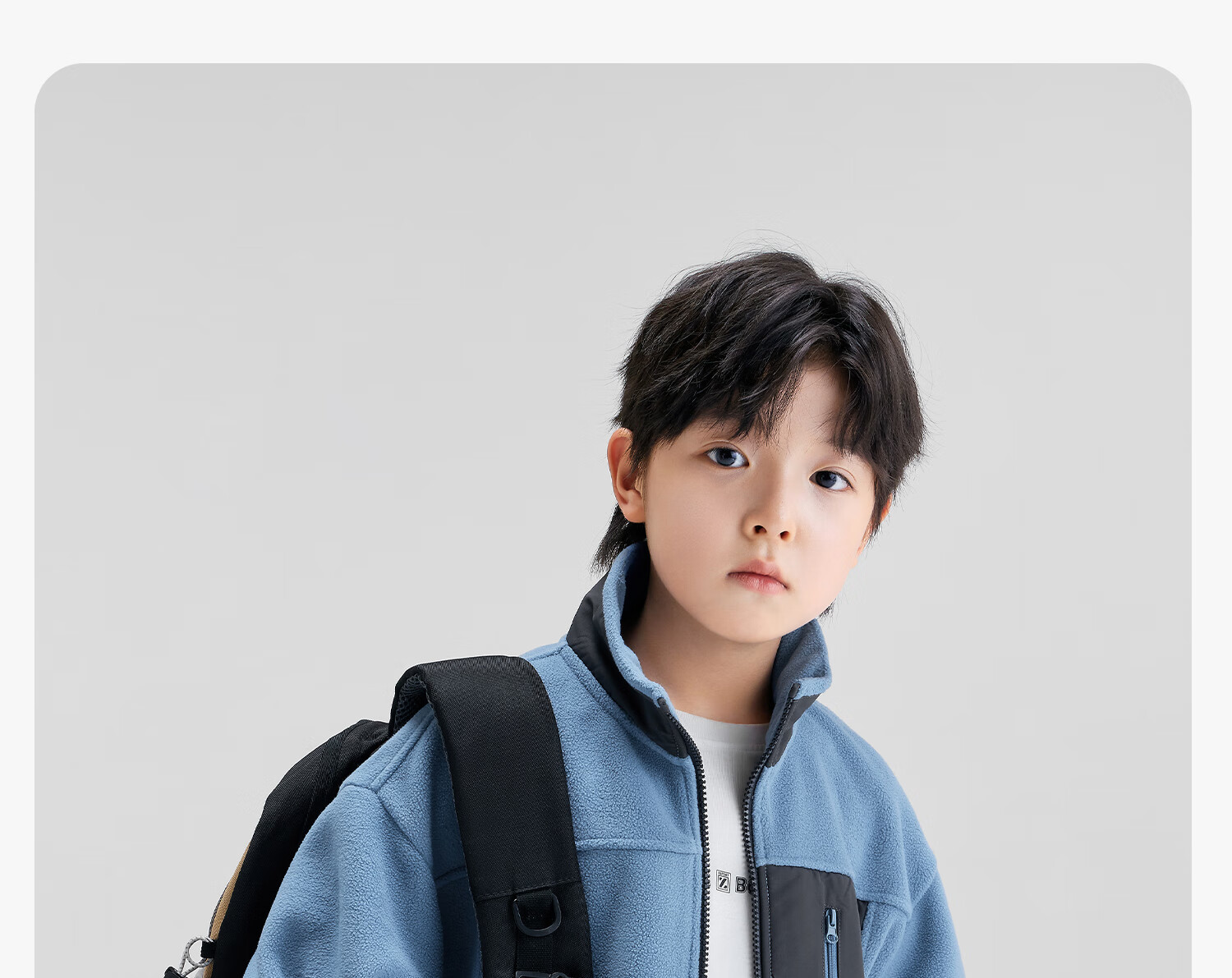 Zuoxi Boys' Fleece Jacket, 2026 New Spring Outerwear, Children's Heat-Resistant Anti-Static Fleece Coat, Blue, Size 150 27