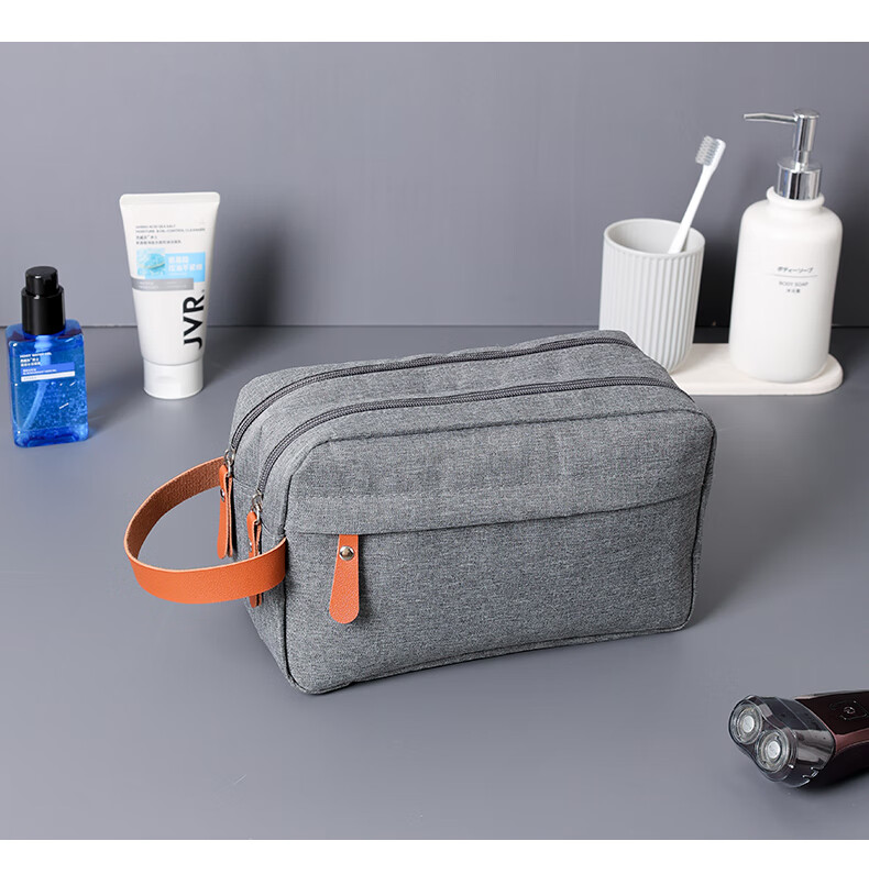 Bonayun Travel Toiletry Bag for Men, Portable Handheld Business Trip Makeup And Toiletry Organizer, Large Capacity Wash Bag 4