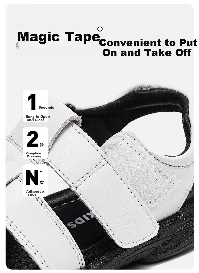 Yearcon Kids Summer Non-Slip Boys Beach Sandals Protective Toe Soft Sole Baby Sandals Black Size 27 7