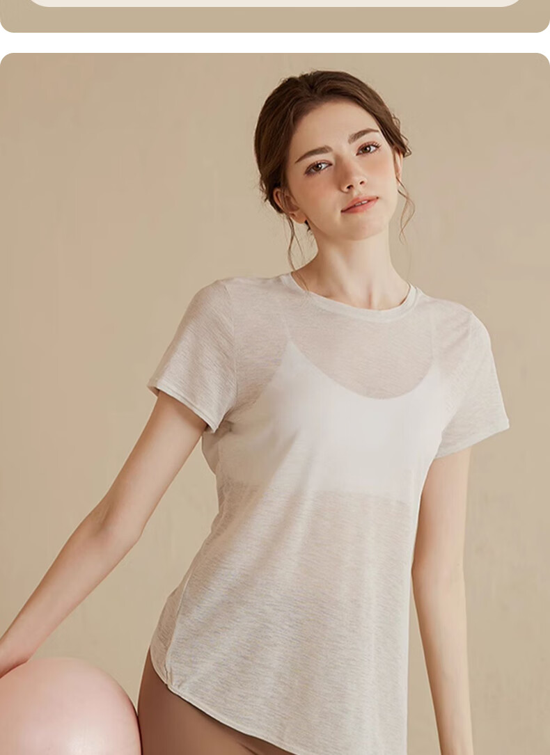 XUEXIMAN Premium Yoga Shirt Women Sports Short Sleeve Running Loose Quick-Dry Breathable Fitness Top Summer Thin 10