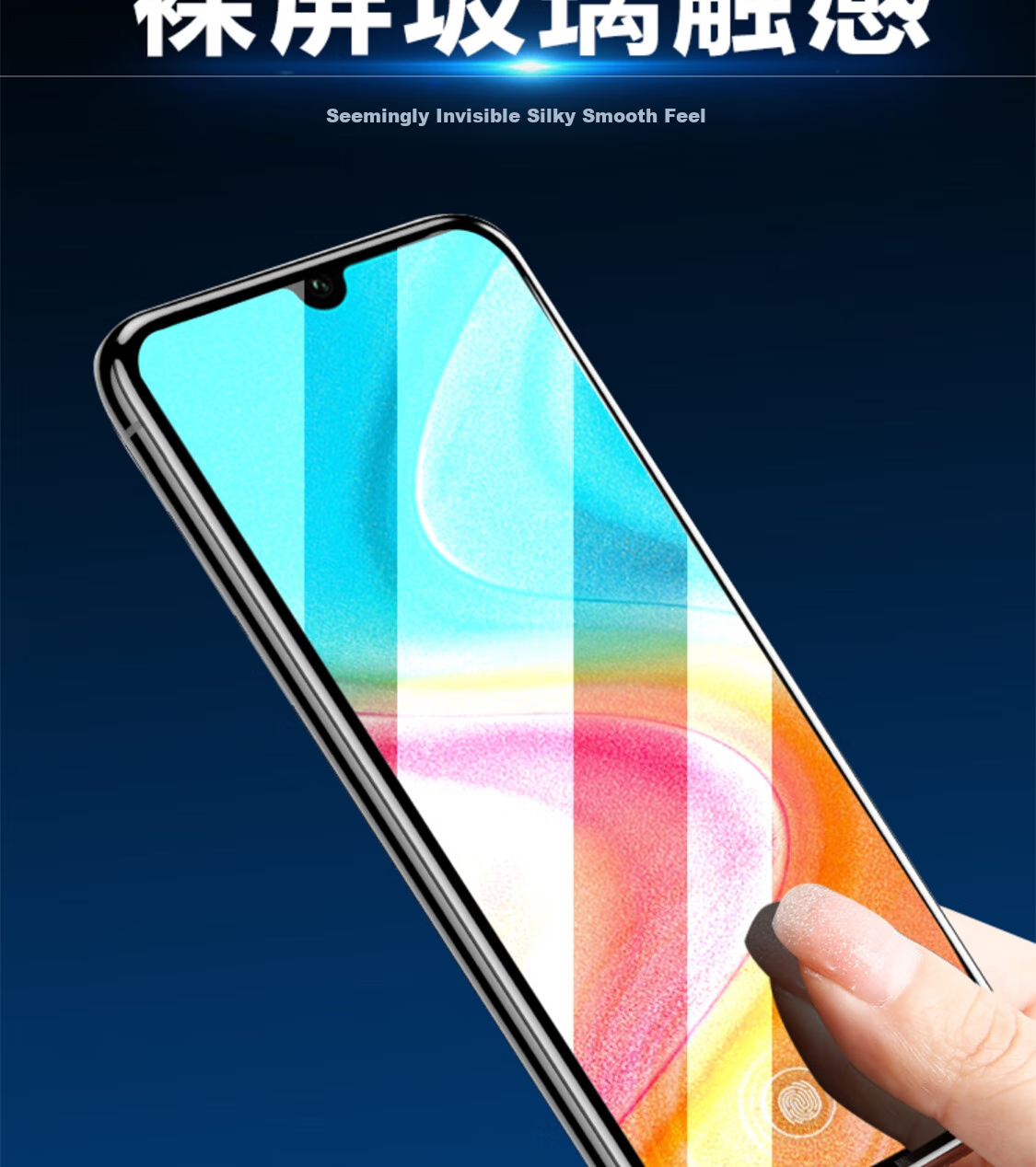ESCASE Tempered Glass Screen Protector for Huawei Enjoy 80, Full Coverage Ultra-Thin HD Anti-Drop Shatterproof Anti-Fingerprint Protective Film for Enjoy 80 Smartphone 7