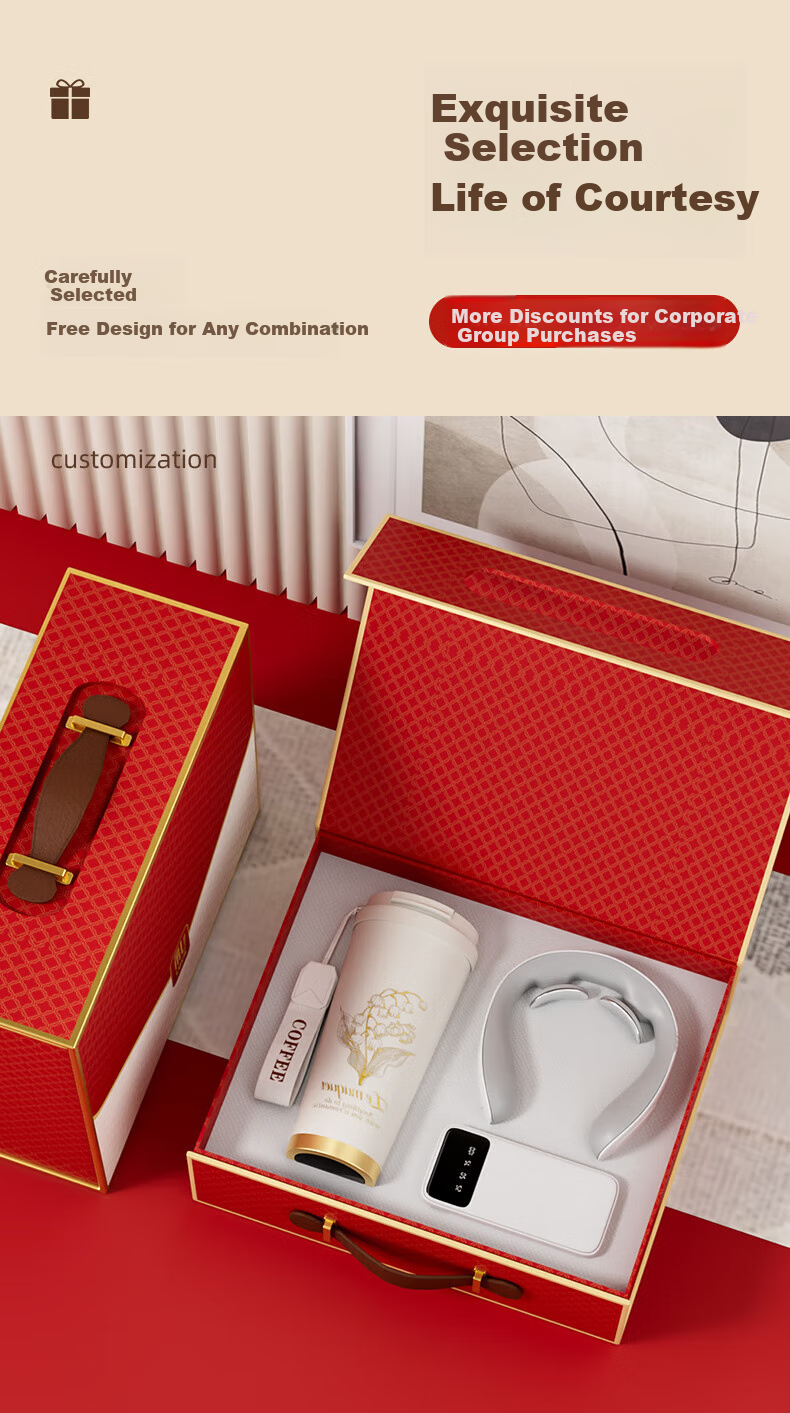 Aisheer Gift, Bridesmaid Gift, High-End Employee National Day Gift, Customer Gift, Insulated Mug for Women And Men, Water Bottle Gift Box 5