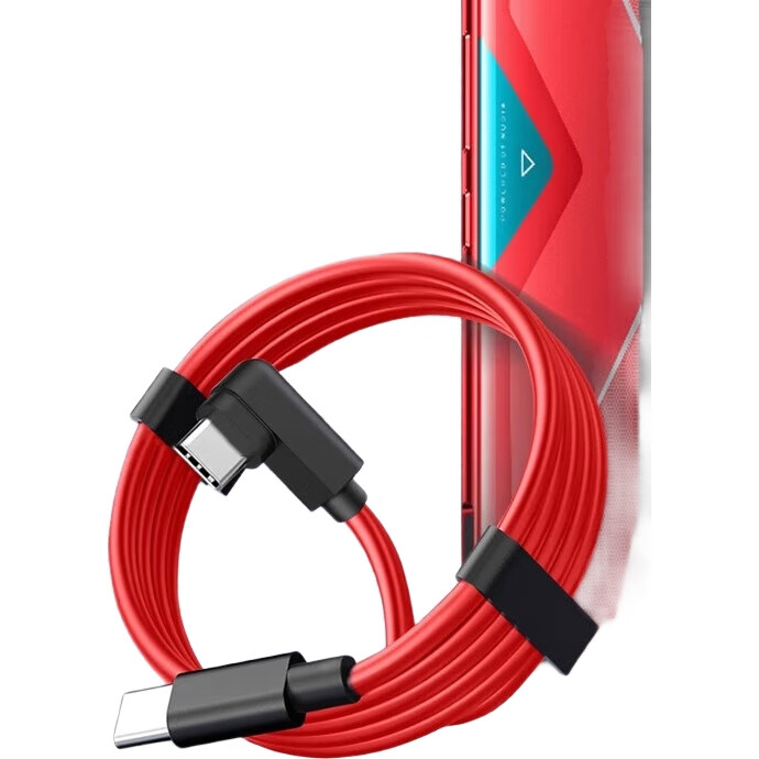 Кабель Xuanyi Type-C - Type-C, 1.5м, 6A, L-образный, красный