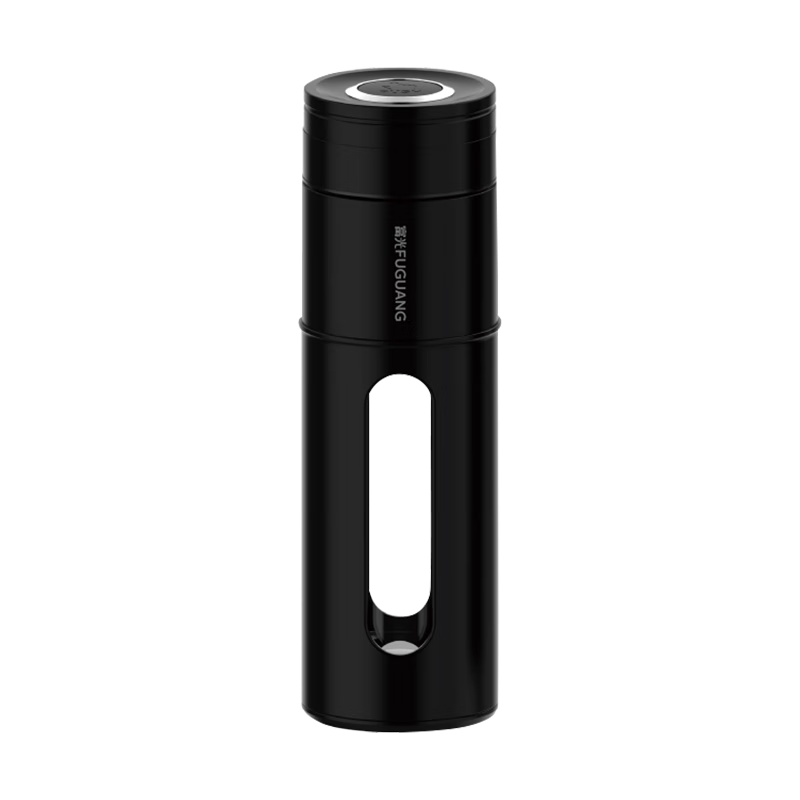 Fuguang One-Click Lid Glass Cup Tea Separation High Borosilicate Glass Tea Brewing Cup Portable Water Bottle for Men 400ML