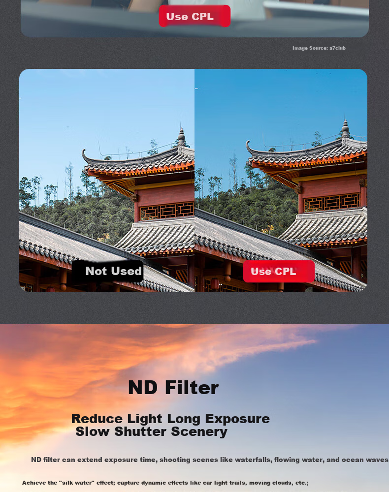 Kase UV Filter + CPL Polarizing Filter + Case, 77mm Magnetic, Jiguanglang Second Generation Colorful Entry-Level Photography And Photo-Taking Kit 12