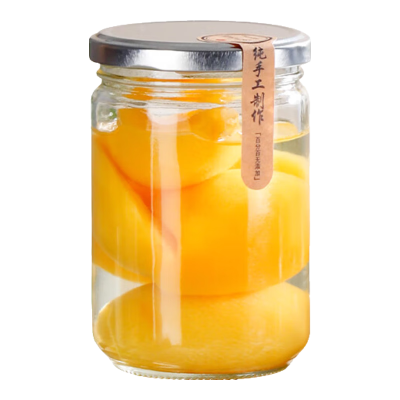 BJ Glass Jar Sealed Container for Steaming Yellow Peaches And Honey, Canned Fruit, Jam, Chili Sauce, 500ml*6, Laba Garlic