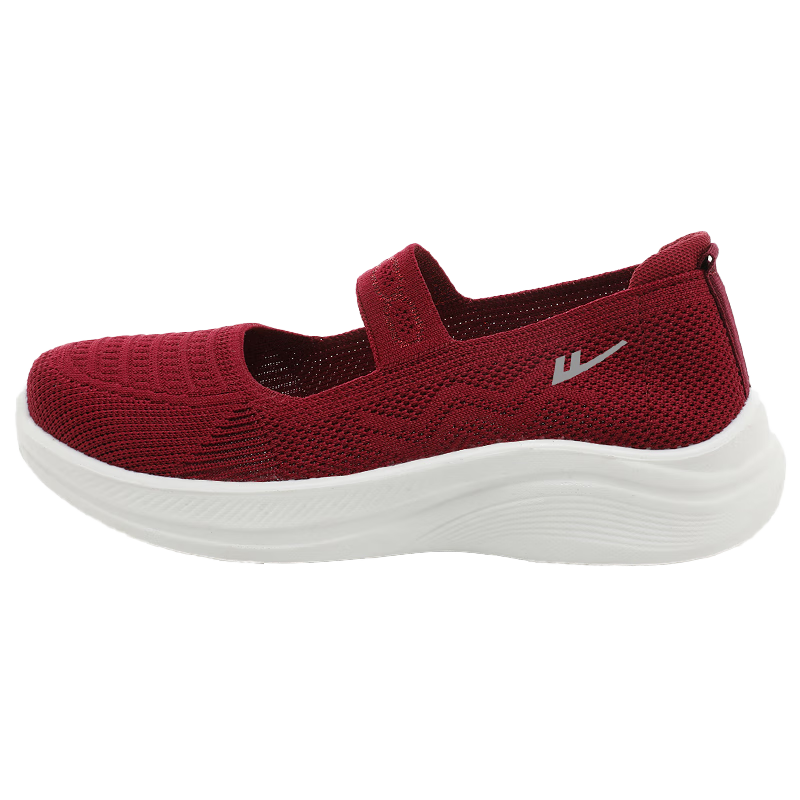 Warrior Women's Comfortable Walking Shoes Non-Slip Soft Sole Elderly Beijing Cloth Shoes 1505 Red Size 40
