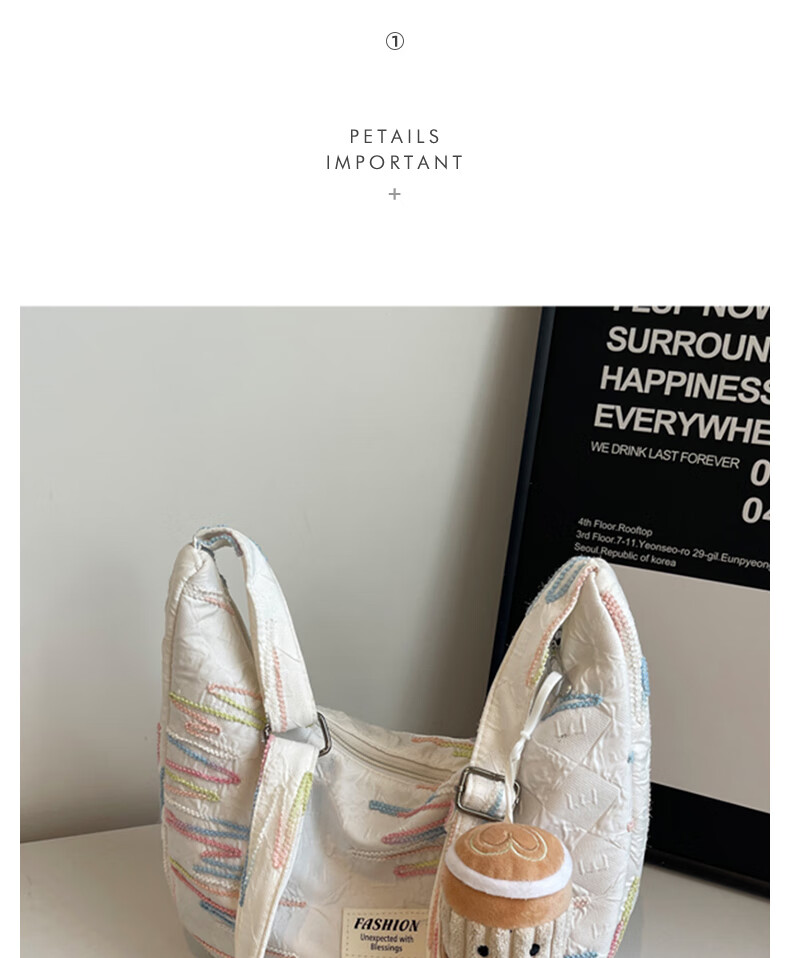 Aiqinghai Handbag, Women's Crossbody Bag, Dumpling Bag, Canvas Bag, Commuter Brand, Birthday And Mother's Day Gift, Practical Present for Mom 4