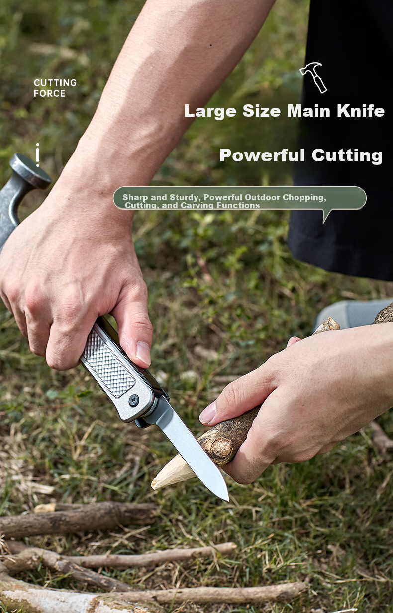 SHEFFIELD Swiss Technology Outdoor Camping Ground Stake Hammer Multi-Functional Hammer Tent Canopy Hammer Mallet Camping Ram's Horn Hammer 7