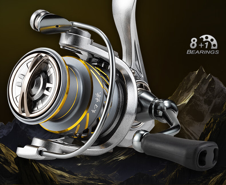 GW 2000 Phantom Spider Fishing Reel 8+1 Bearings Micro Gap Shallow Spool Spinning Reel Lure Rock Fishing Reel 1