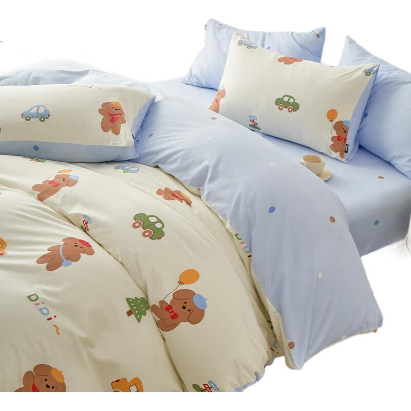 Пододеяльник Dohia из 100% хлопка, размер 152x218 см, для кровати 1.2 м, мультяшный стиль