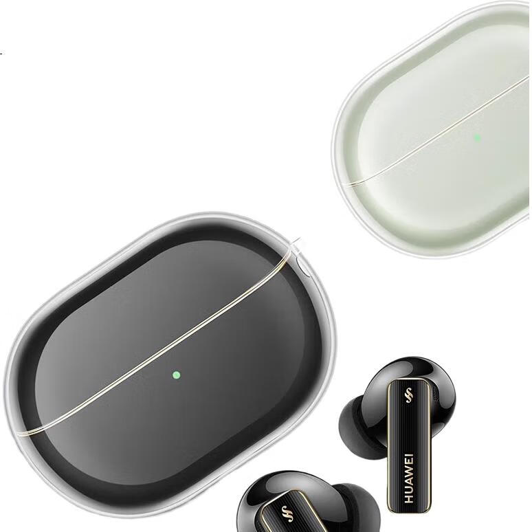 Чехол для наушников Aolang для Huawei FreeBuds Pro 4, защитный чехол, противоударный, пыленепроницаемый, силиконовый прозрачный чехол для голого устройства, минималистичный стиль + ремешок