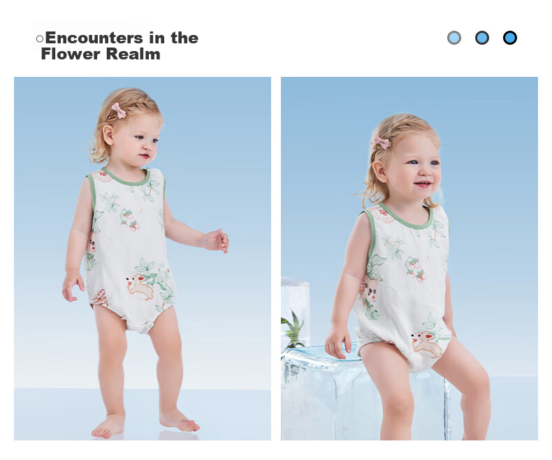 Beitaisi Mint Baby Clothes Summer Thin Romper Newborn Infant Boys And Girls Vest Bodysuit 21